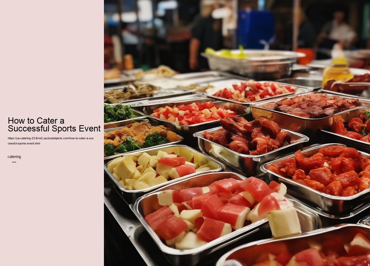 How to Cater a Successful Sports Event