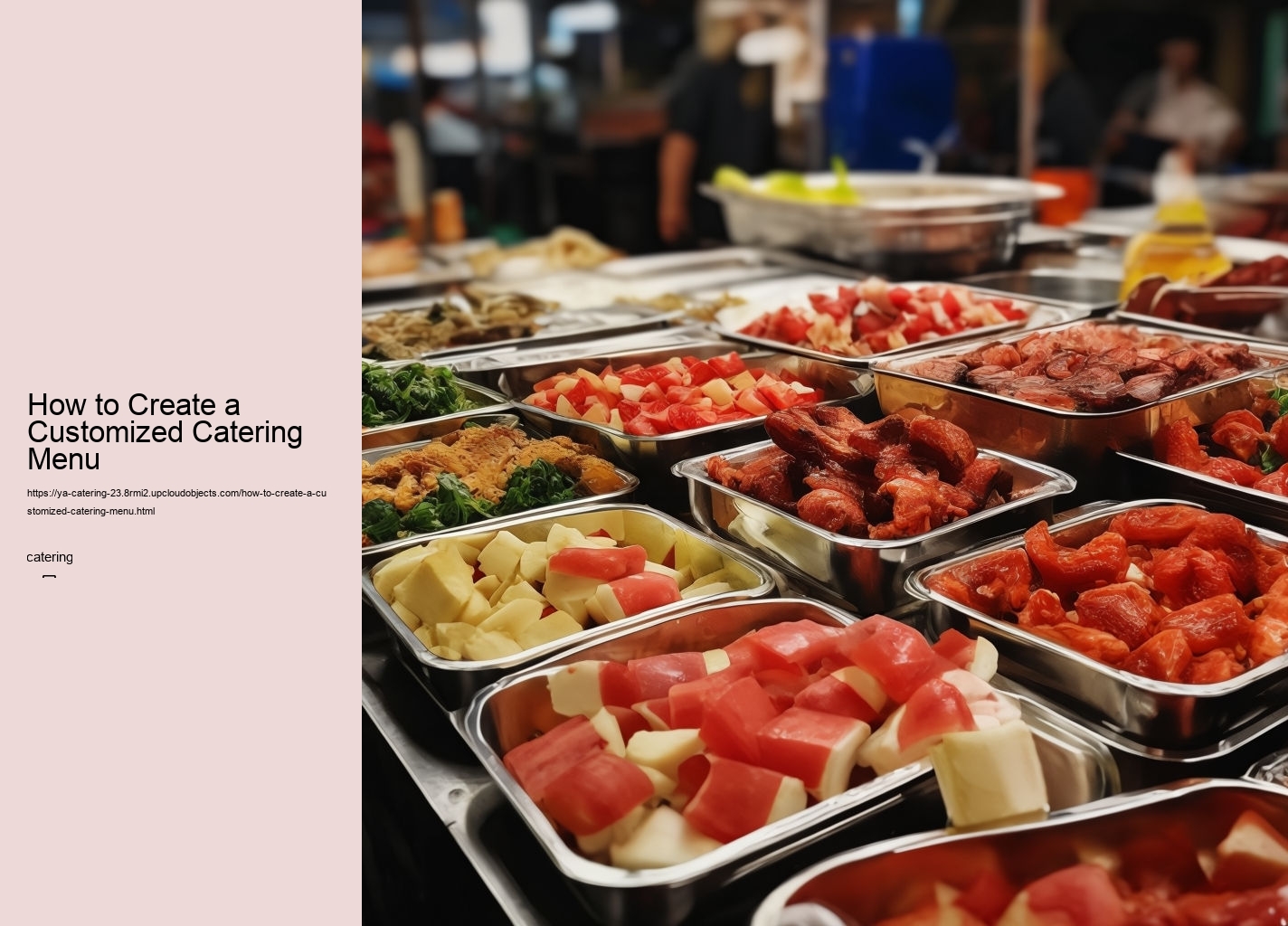 How to Create a Customized Catering Menu